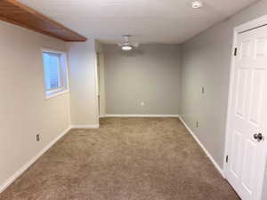Large basement bedroom with two windows. Could easily be made into two smaller bedrooms