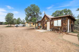 View of home's exterior with a metal roof