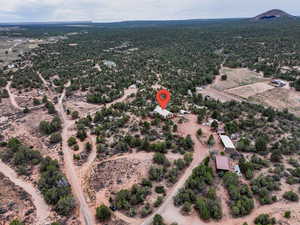 Aerial overview of property's location featuring rural landscape and a desert landscape