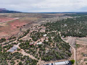 Aerial overview of property's location with rural landscape and a desert landscape
