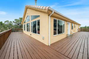 View of wooden terrace