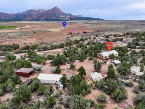 View of rural area with mountains and a desert landscape