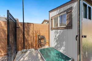 View of patio / terrace featuring a gate