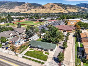Aerial view of both duplex & 4-plex buildings