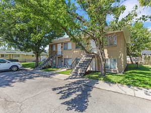 4-plex building exterior view with stairs