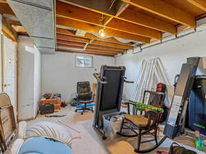Duplex unit unfinished basement room