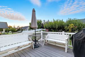 Deck with grilling area