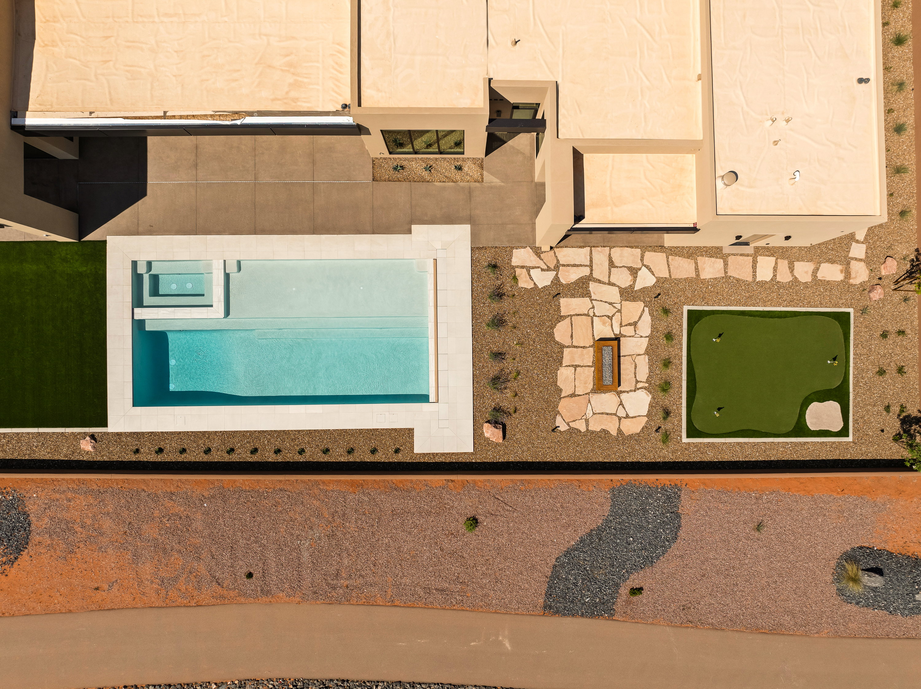 Aerial View of Backyard
