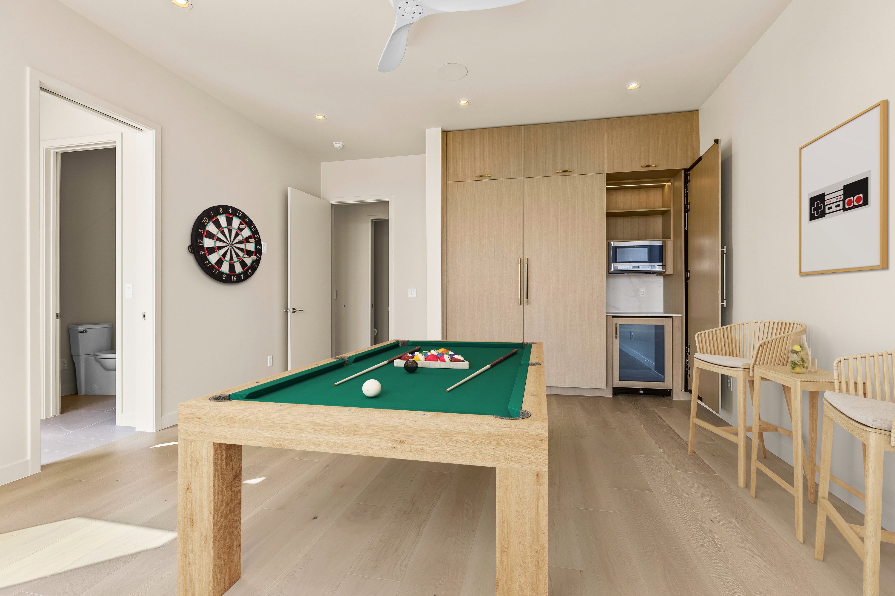 Custom Cabinetry with Fridge and Microwave in Flex/Bedroom 2