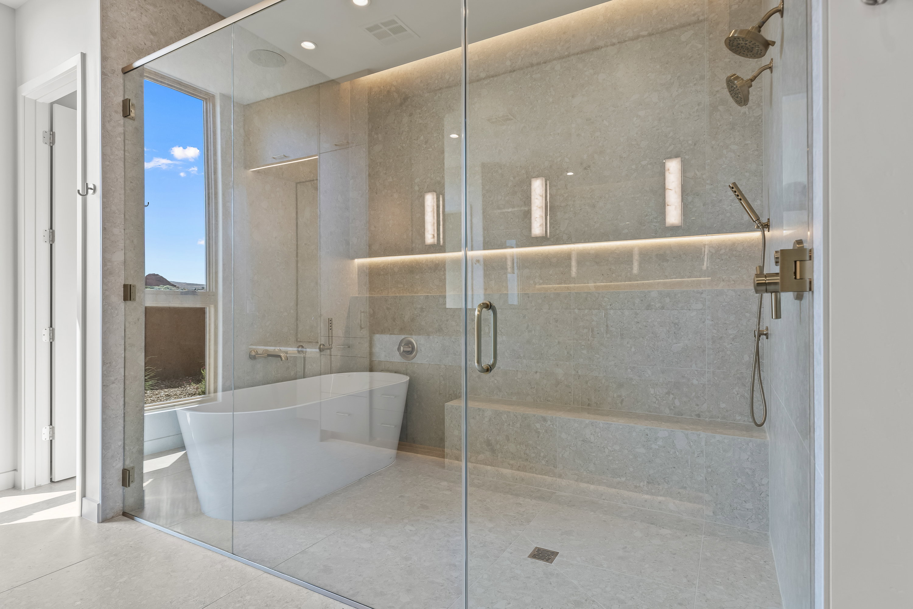 Huge Wet Room in Primary Bathroom