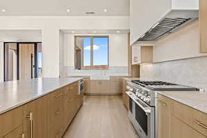 48” Luxury StandingCooktop/Double Oven Range and Under- Cabinet Lighting