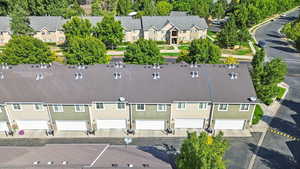 Aerial view of residential area
