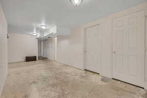 View of finished below grade area