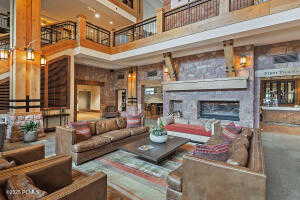 Community lobby featuring a towering ceiling