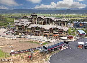 Aerial view of a mountainous background