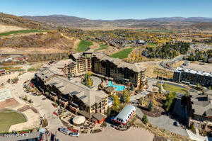 Drone / aerial view of a mountain backdrop