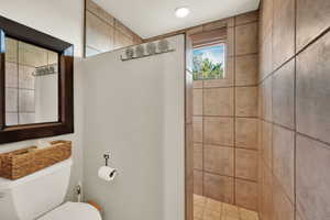 Casita Bathroom featuring a stall shower