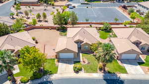 Aerial view of residential area