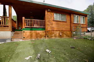 Fenced Dog run with storage