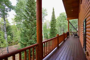 Deck with access from primary suite bedroom