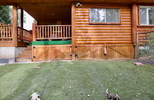 Fenced Dog run with storage