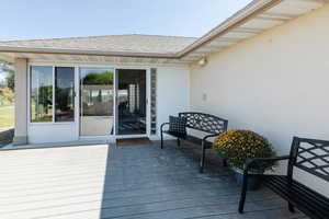 View of wooden terrace