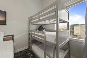Bedroom with baseboards