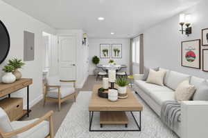 Virtually Staged Living Room