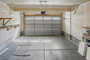 2 Car garage with a garage door opener