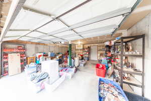 Large attached 2 car garage