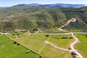 Bird's eye view featuring a mountain view