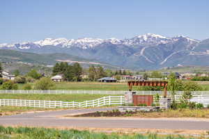 Mountain view with a rural view