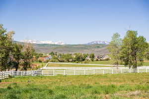 Mountain view with a rural view