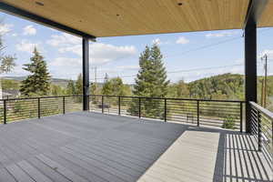 View of wooden terrace