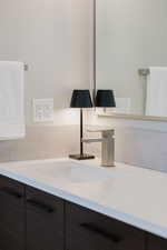 Detailed view of vanity