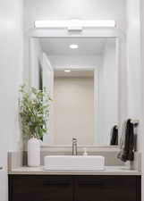 Bathroom featuring vanity