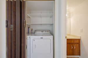 Laundry area with washer and dryer
