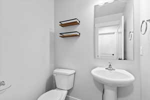 Half bath with toilet