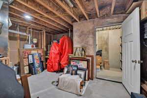 View of unfinished below grade area