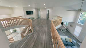 Stairs/walkway/loft area open to below