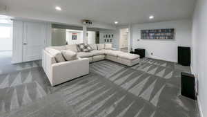 Media Room wired for speakers and projector