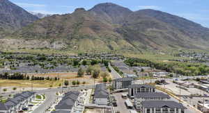 View of mountain backdrop with nearby suburban area