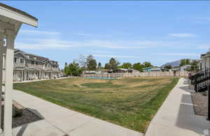 View of yard with a residential view