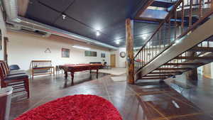 Rec room with pool table