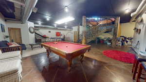 Rec room featuring billiards