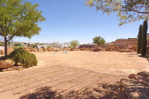 View of yard featuring a playground and a residential view