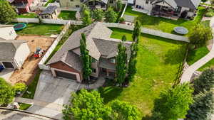 Aerial view of residential area
