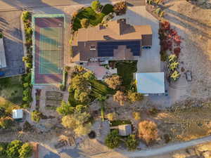 Aerial view of property and surrounding area