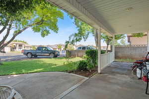 View of covered porch