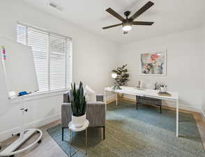 Bedroom currently used as an office